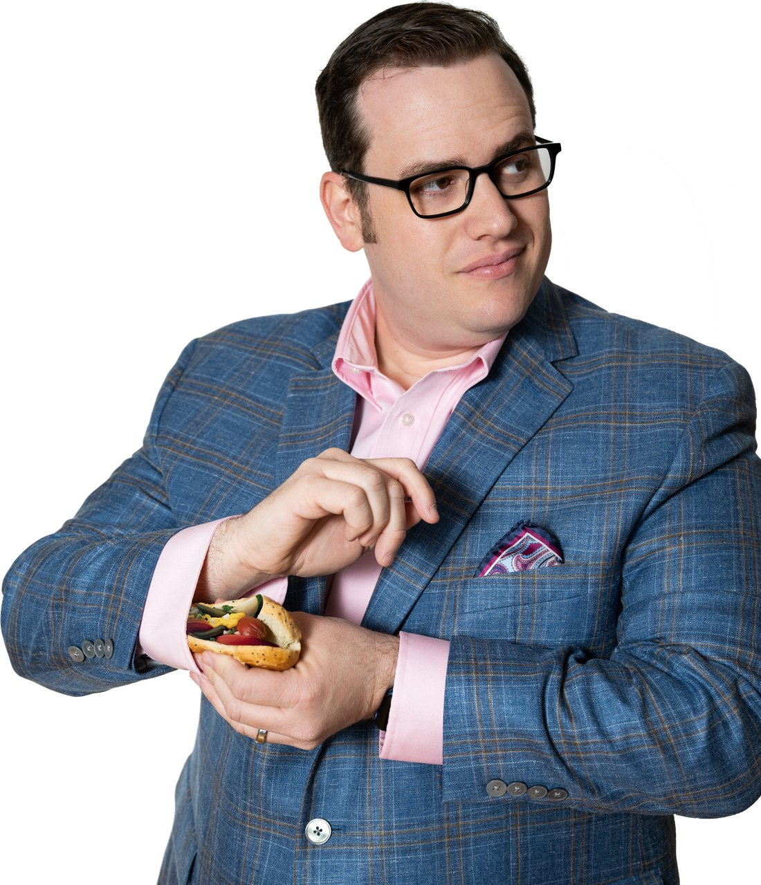 Scott Green with a Chicago-style hot dog